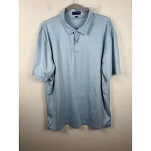 Peter Millar Crown Crafted Golf Polo Shirt XL Blue Performance‎ Stretch